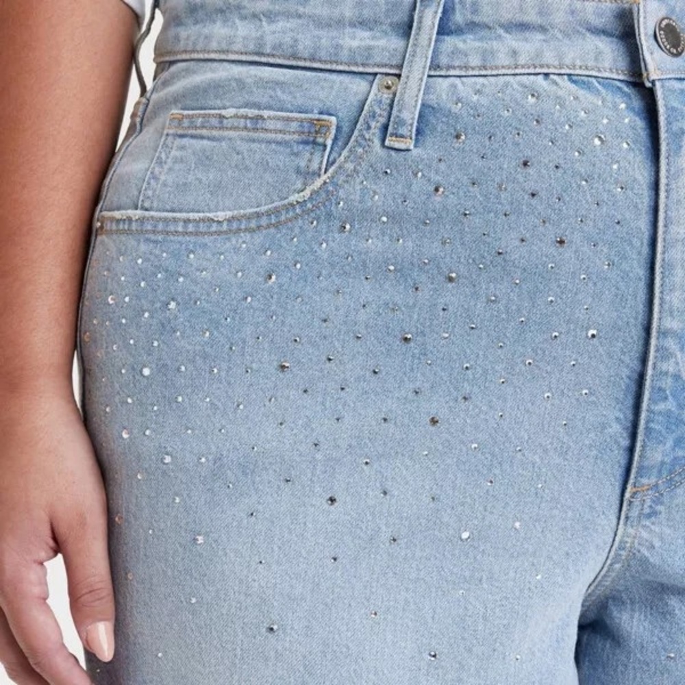 Universal Thread • Rhinestone High Rise Straight Jeans - Picture 2 of 9